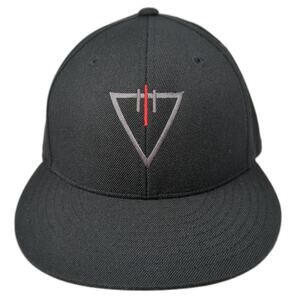 Lids Fitted Baseball Cap Black 7 1/2 Embroidered Vented Holes 6 Panel Outdoor